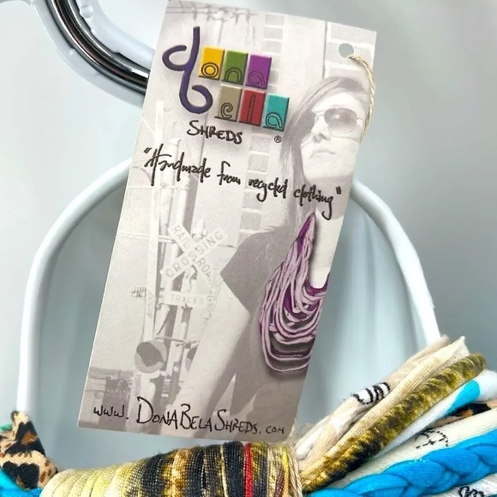 Dona Bela Shreds upcycled recycled clothing neckwear necklace scarf NEW NWT